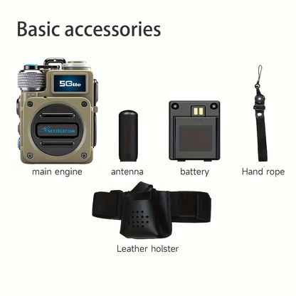 POC Walkie Talkies Long Range Two-Way Radio with SIM Card – No Monthly Fee, 5000-Mile Nationwide Coverage, Shock & Dust Proof for Truckers, Construction, Camping & Hunting