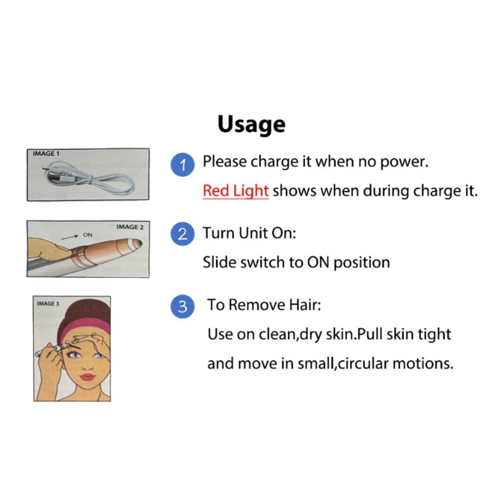 Electric Eyebrow Trimmer for Women 2 Pack, USB Rechargeable Painless Precision Eyebrow Razor Pen, Portable Hair Remover for Face Lip Leg Armpit – Pink White Colorful