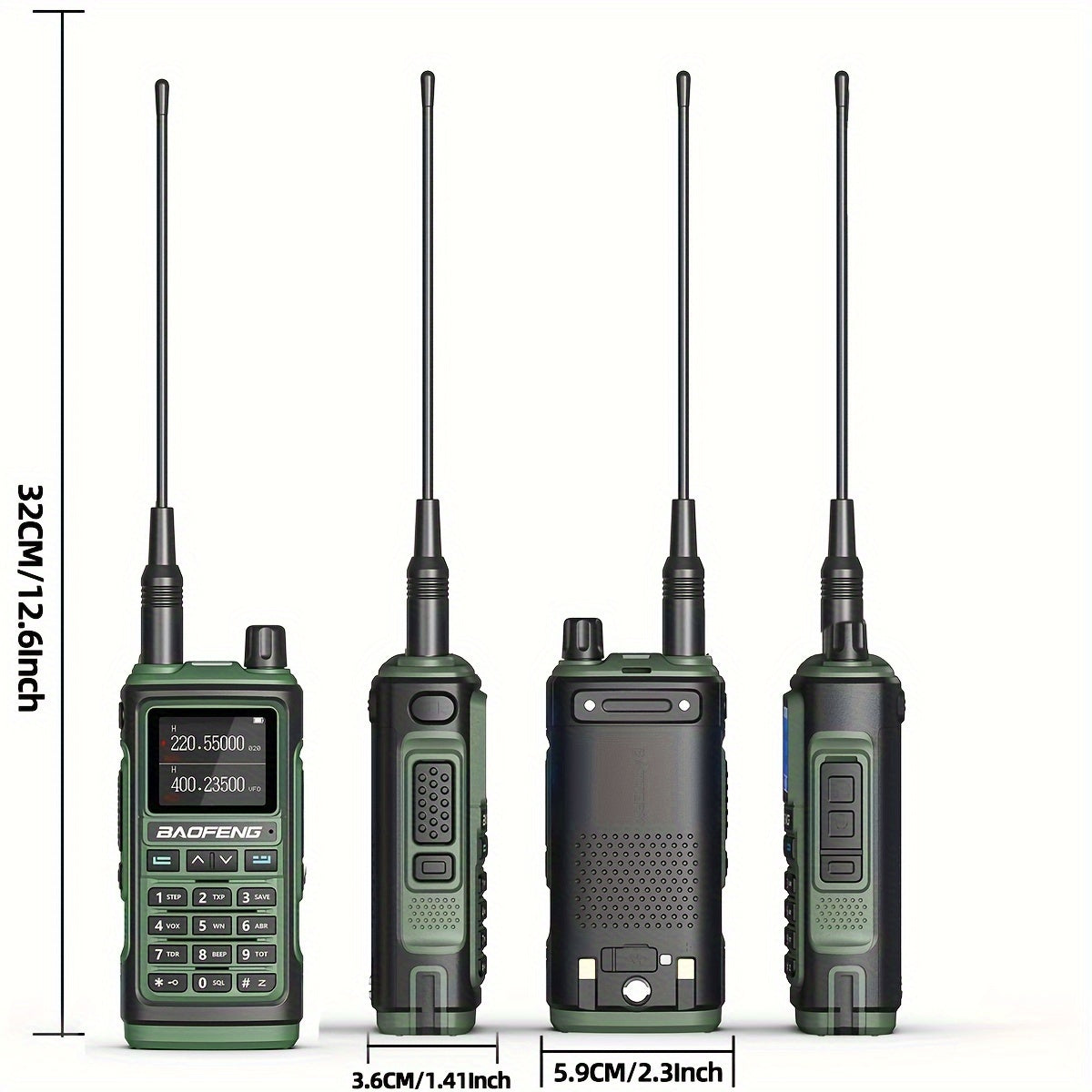 Ham Radio Walkie Talkie Tri-Band, BAOFENG UV-17R Long Range Two Way Radio 999CH VOX USB-C, VHF UHF Dual Band, CHIRP Compatible, Wireless Frequency Copy, Earpiece & Flashlight Included