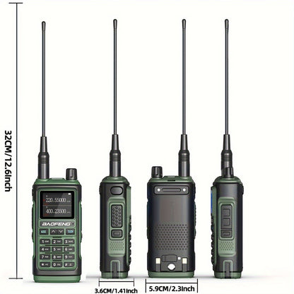 Ham Radio Walkie Talkie Tri-Band, BAOFENG UV-17R Long Range Two Way Radio 999CH VOX USB-C, VHF UHF Dual Band, CHIRP Compatible, Wireless Frequency Copy, Earpiece & Flashlight Included