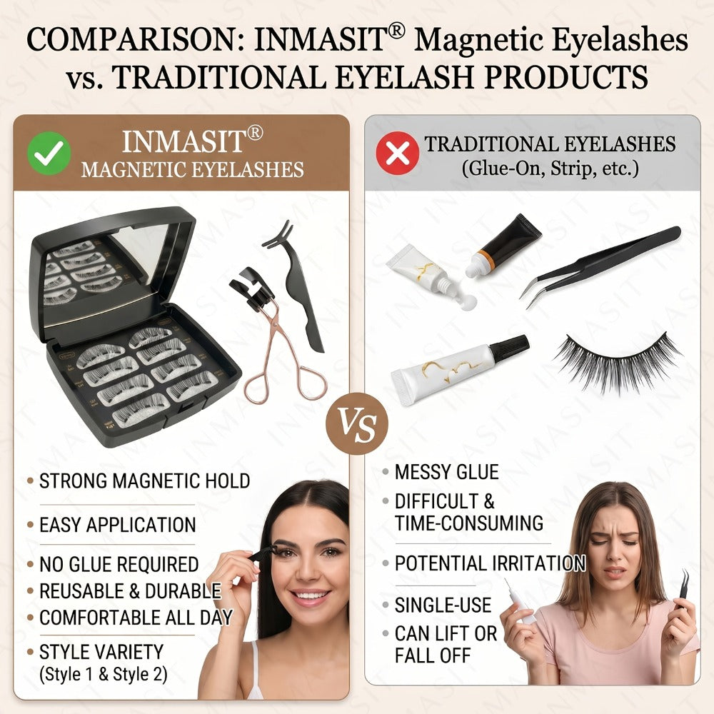 3D Quantum Magnetic Lash Clusters Kit 8Pcs — No Glue False Eyelashes with Applicator Tweezers & Brush, 2 Styles Reusable Beginner-Friendly Natural Lash Set for Daily Makeup, Parties & Valentine Gift
