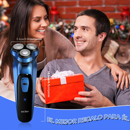 Cordless Electric Razor for Men Rechargeable Fast Charging Washable Heads Face Shaver — Smooth Close Shave Portable Electric Shaving Machine for Travel & Daily Use, Grooming Gift for Him