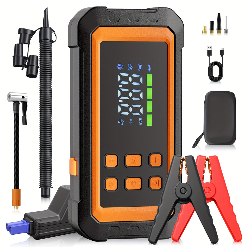 Outdoor Tent Inflator, Air Mattress Inflator, Inflatable Boat Inflator, Car Emergency Starting Power, Car Tire Inflator, Suitable for Inflatable Boats, Air Mattresses, Tents, Cars, Motorcycles, Bicycles, Balls, Outdoor Camping Rescue Equipment