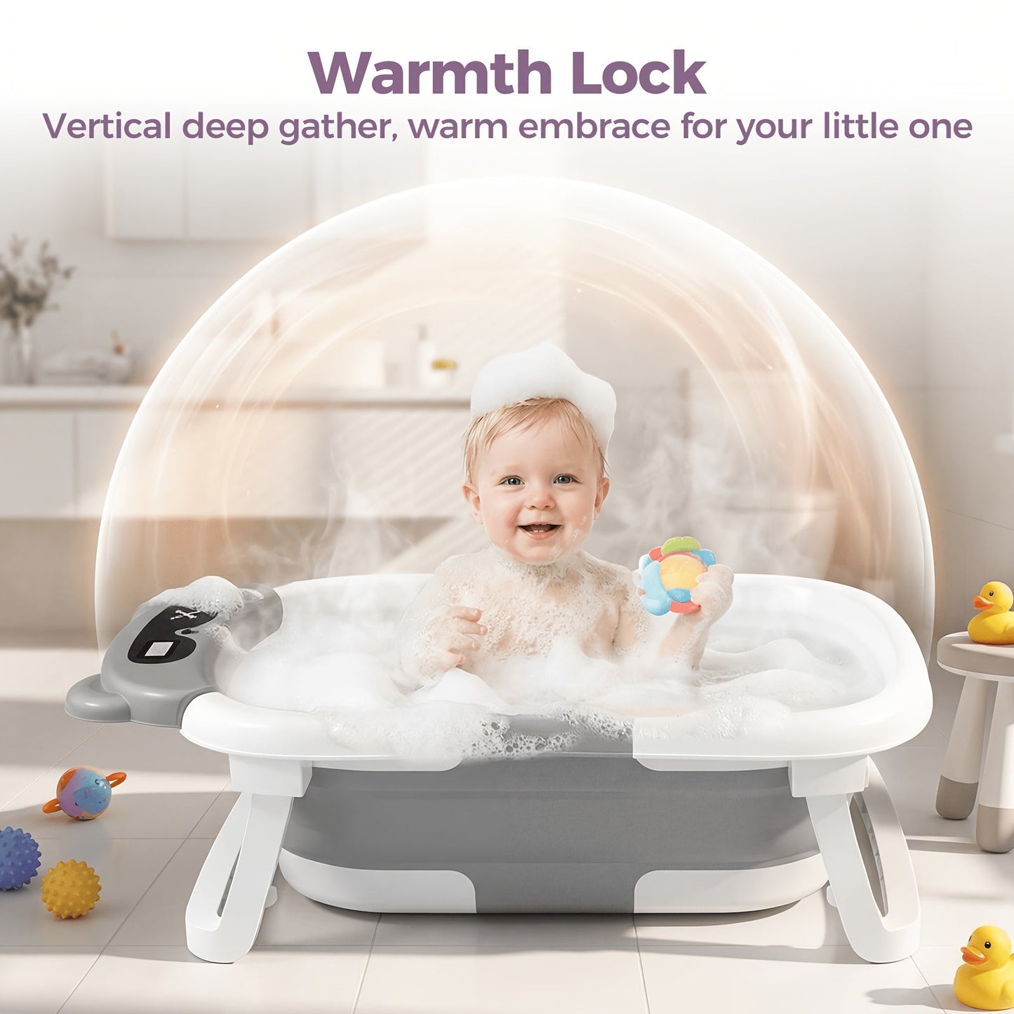 Baby Bathtub - Portable Foldable Travel Soft 2469