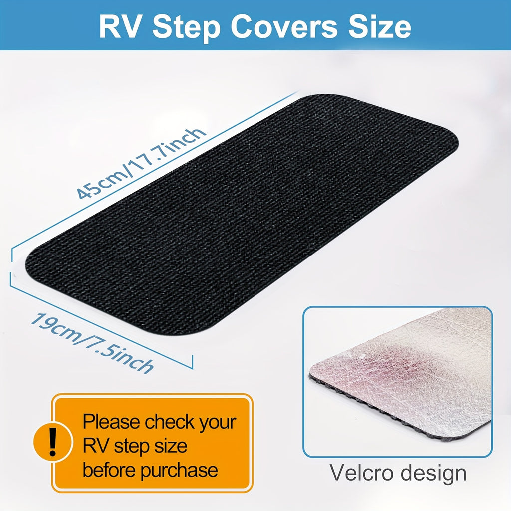 RV Step Covers3/ 4 Pack, Camper Step Covers, Outdoor Stair Mat Camper Stairs Carpet Keep Your RV Cleaner with Our Stair Carpet