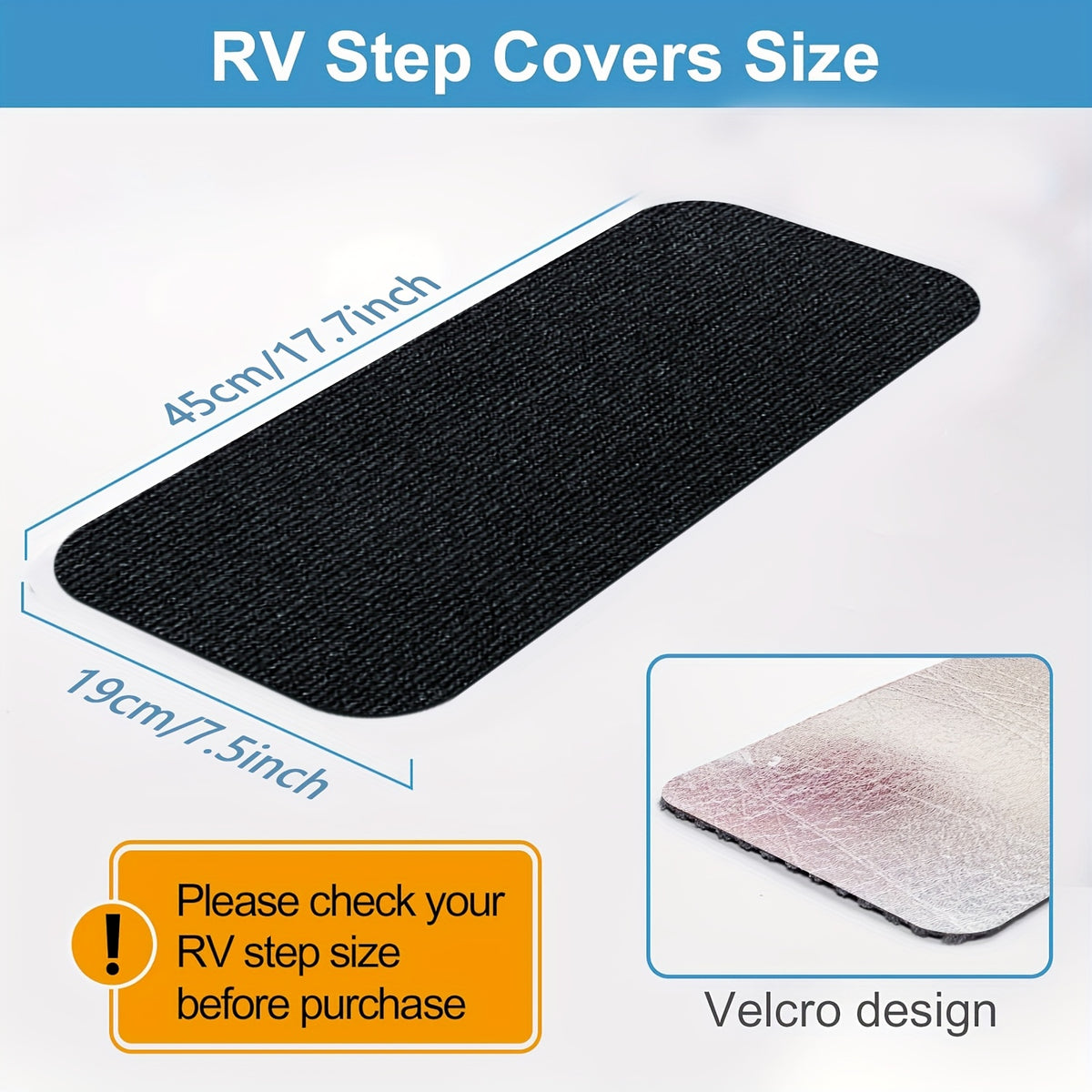 RV Step Covers3/ 4 Pack, Camper Step Covers, Outdoor Stair Mat Camper Stairs Carpet Keep Your RV Cleaner with Our Stair Carpet