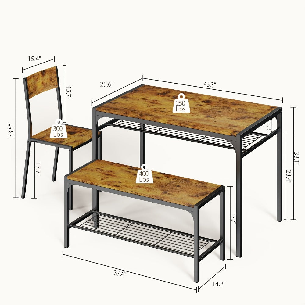 Dining Table Set for Work, Display, and Everyday Use in Kitchen detail image - detail view 7