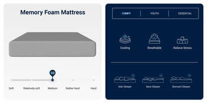 Double-Sided Bamboo Mattress with Memory Foam for Bedroom Comfort and Support detail image - detail view 25