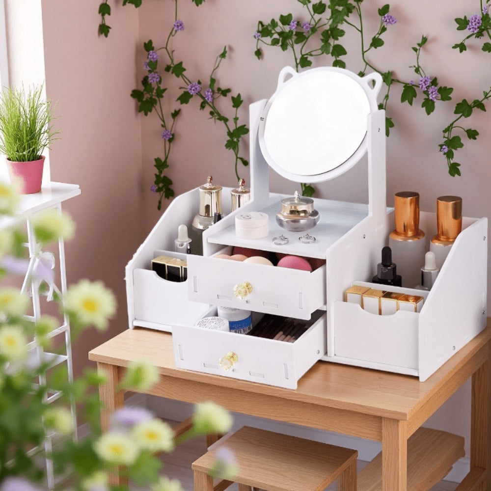 Dressing Table with Storage Drawers and Open Shelves for Living Room detail image - detail view 12