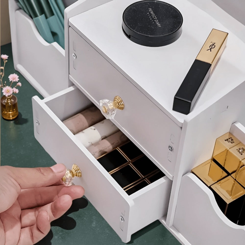 Dressing Table with Storage Drawers and Open Shelves for Living Room detail image - detail view 13
