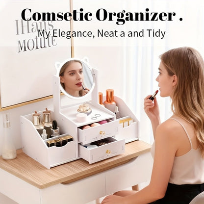 Dressing Table with Storage Drawers and Open Shelves for Living Room detail image