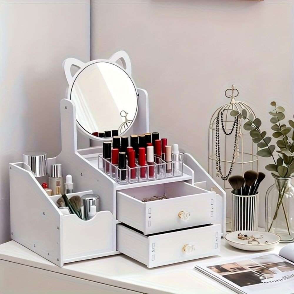 Dressing Table with Storage Drawers and Open Shelves for Living Room detail image - detail view 6