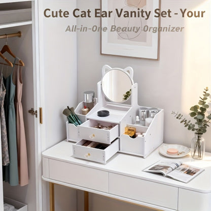 Dressing Table with Storage Drawers and Open Shelves for Living Room detail image - detail view 7