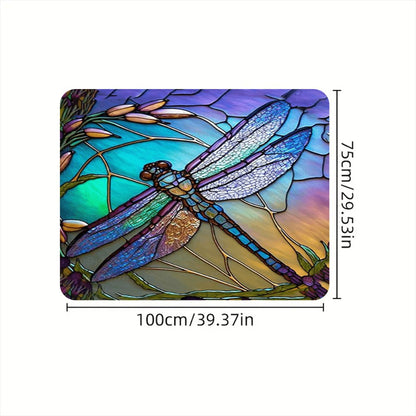 Anti-Slip Rubber Cargo Liner for SUV & Sedan - Dragonfly Floral Design Trunk Floor Mat | Heat Resistant Non-Slip Car Cargo Pad