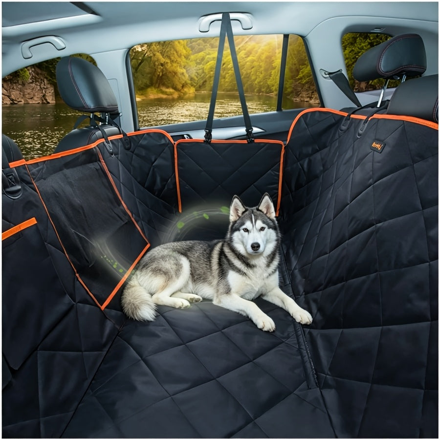 Heavy-duty Dog Car Seat Cover - Wear-resistant and Non-slip Backseat Protector - Easy-to-clean Nylon Pet Seat Cover for SUVs, Sedans, and Trucks - Scratch-resistant and Spill-proof Interior Protection, Specially Designed for Dogs