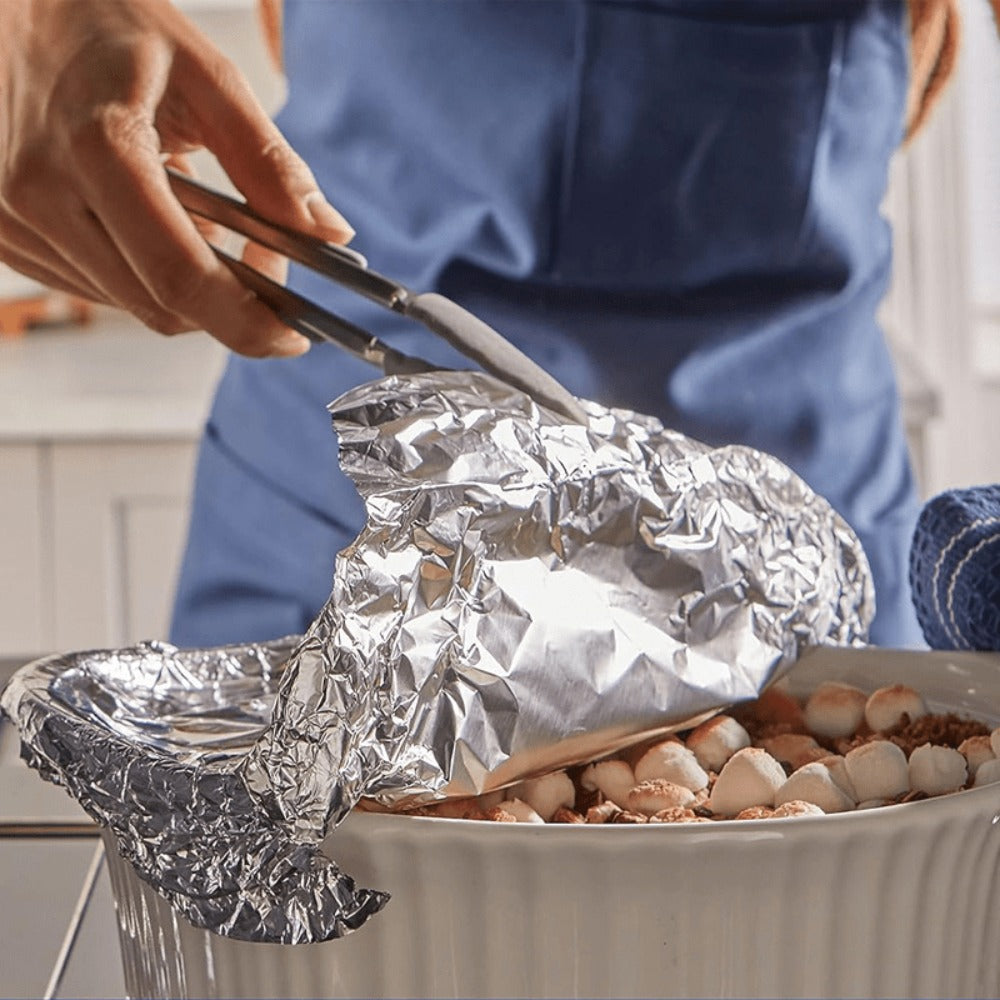 Aluminum Foil Roll 12 Inch Wide for Restaurant Food Wrapping Burritos Hot Dogs Sandwiches 60-240 SqFt