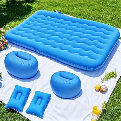 SUV Air Mattress Inflatable Car Bed Portable Camping Mattress Universal Flocked Blow Up Bed for SUV Trunk Back Seat with Storage Bag Repair Kit for Car Camping Travel Road Trip Multiple Colors