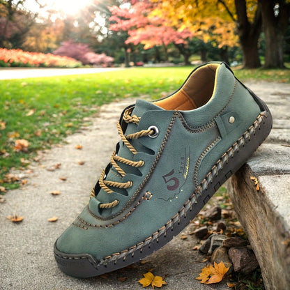 Men's Casual Walking Sneakers - Hand-Stitched Style
