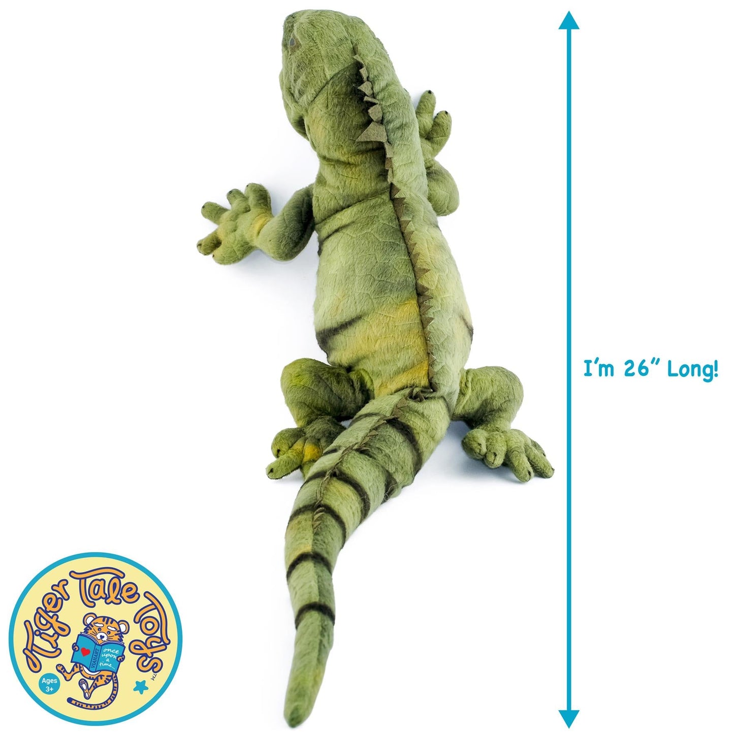 Large Iguana Stuffed Animal Plush 27 Inch – Igor the Iguana Soft Realistic Lizard Plush Toy by Viahart, CPSIA Safe with Character Story, Birthday Gift for Kids Animal Lovers