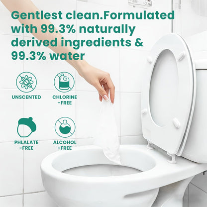 Flushable Wet Wipes Adult XL Unscented No Alcohol Septic Safe Toilet Wipes Portable Family Size for Bathroom Outdoor Camping Travel Hygiene 150 or 300 Wipes 3 or 6 Pack