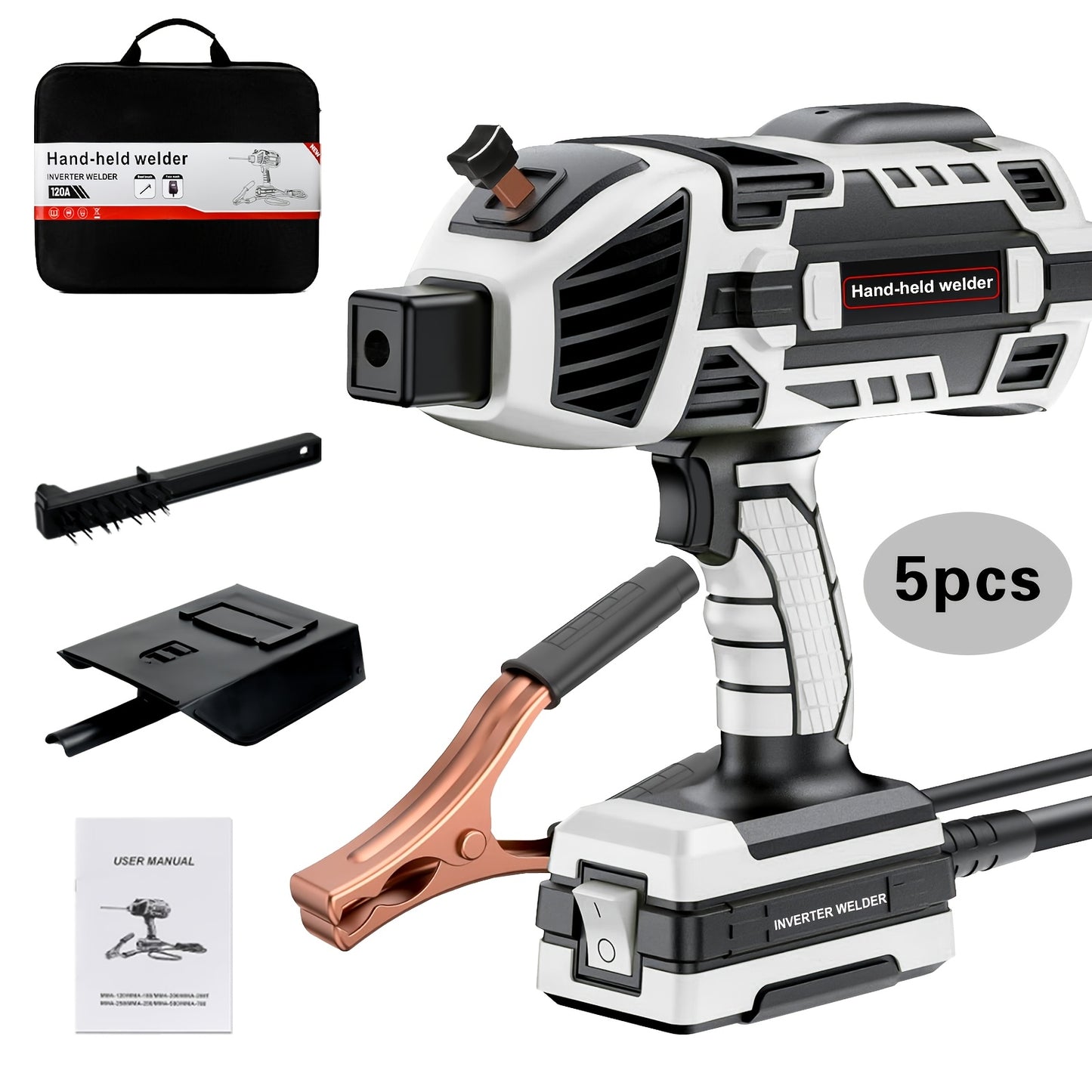 [Portable Arc Welding Torch] Portable Welder, 110V Handheld Welder With IGBT Inverter, 6-Level Adjustable Current, Portable Arc Welding Torch