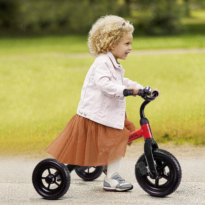 3-in-1 Foldable Toddler Tricycle Balance Bike with Detachable Pedals Training Wheels for Boys Girls Ages 2-5 Indoor Outdoor Ride On Toy Birthday Christmas Gift Blue Pink