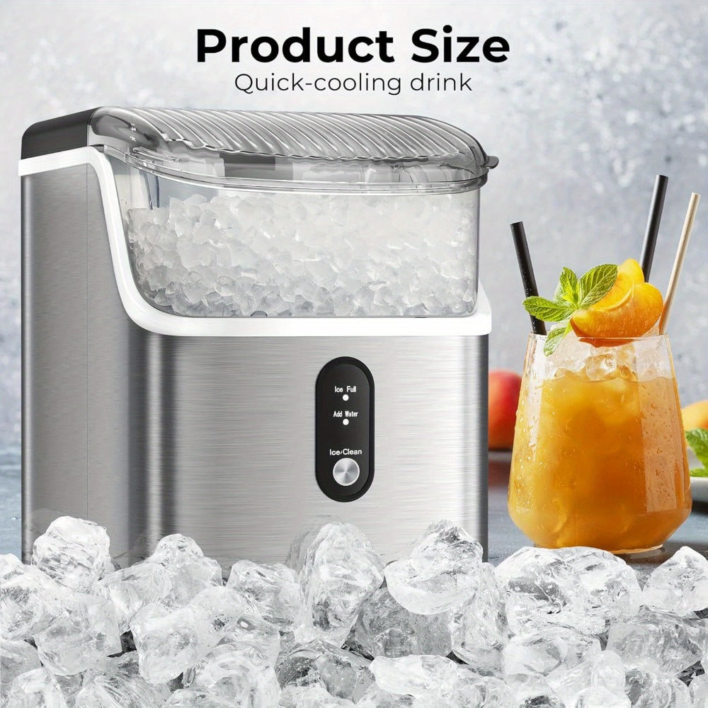 Nugget Ice Maker Countertop Pebble Ice Machine 26 Lbs 35 Lbs Per Day, Sonic Ice Bullet Ice Cube Options, Self-Cleaning Ice Maker with Ice Scoop and Basket, Portable Ice Machine for Home Kitchen Bar RV