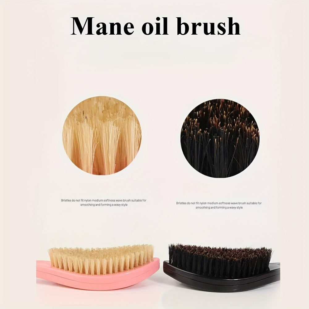 360 Wave Brush for Men with Heavy-Duty Nylon Bristles & Non-Slip ABS Handle — Professional Wave Training, Curl Defining & Updo Styling Tool for All Hair Types, 1pc or 5-Piece Set