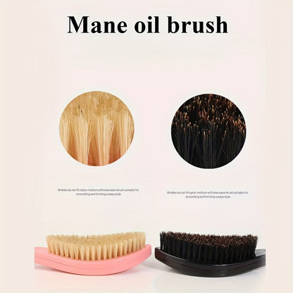 360 Wave Brush for Men with Heavy-Duty Nylon Bristles & Non-Slip ABS Handle — Professional Wave Training, Curl Defining & Updo Styling Tool for All Hair Types, 1pc or 5-Piece Set