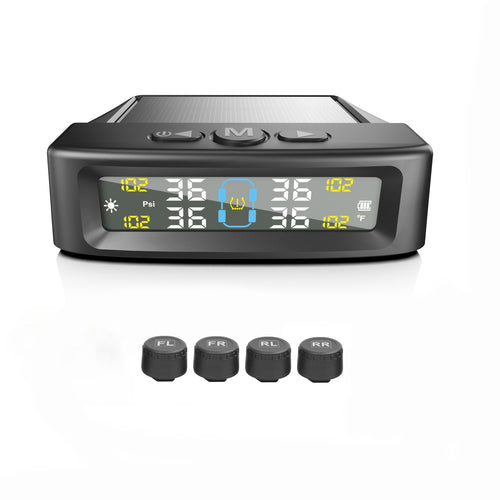 [Wireless Solar TPMS] Tire Pressure Monitoring System, Universal Wireless Solar Tire Pressure Monitoring System TPMS External Sensor, Suitable For 36V And Below, Can Accurately Detect Tire Pressure