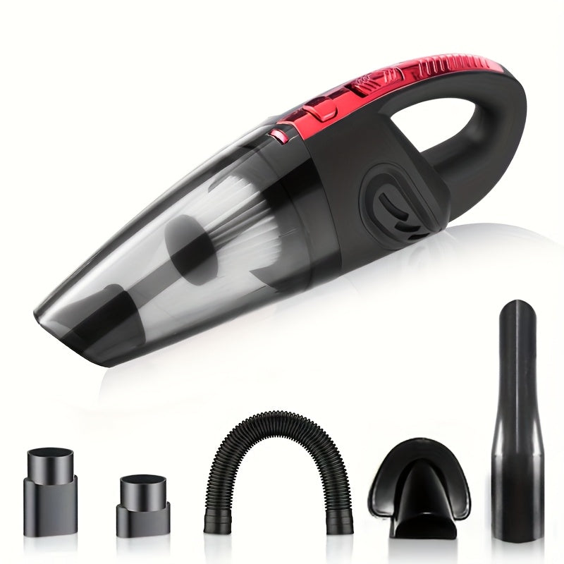 Car Vacuum Cleaner, Handheld Vacuum Cleaner with 4200PA Super Strong Suction, 1800Mah Large Capacity, Low Noise, with Five Matching Additions for Car Interior Care, Home And Pet Cleaning, Car Additions for Women Pink Girly Car Stuff Gift