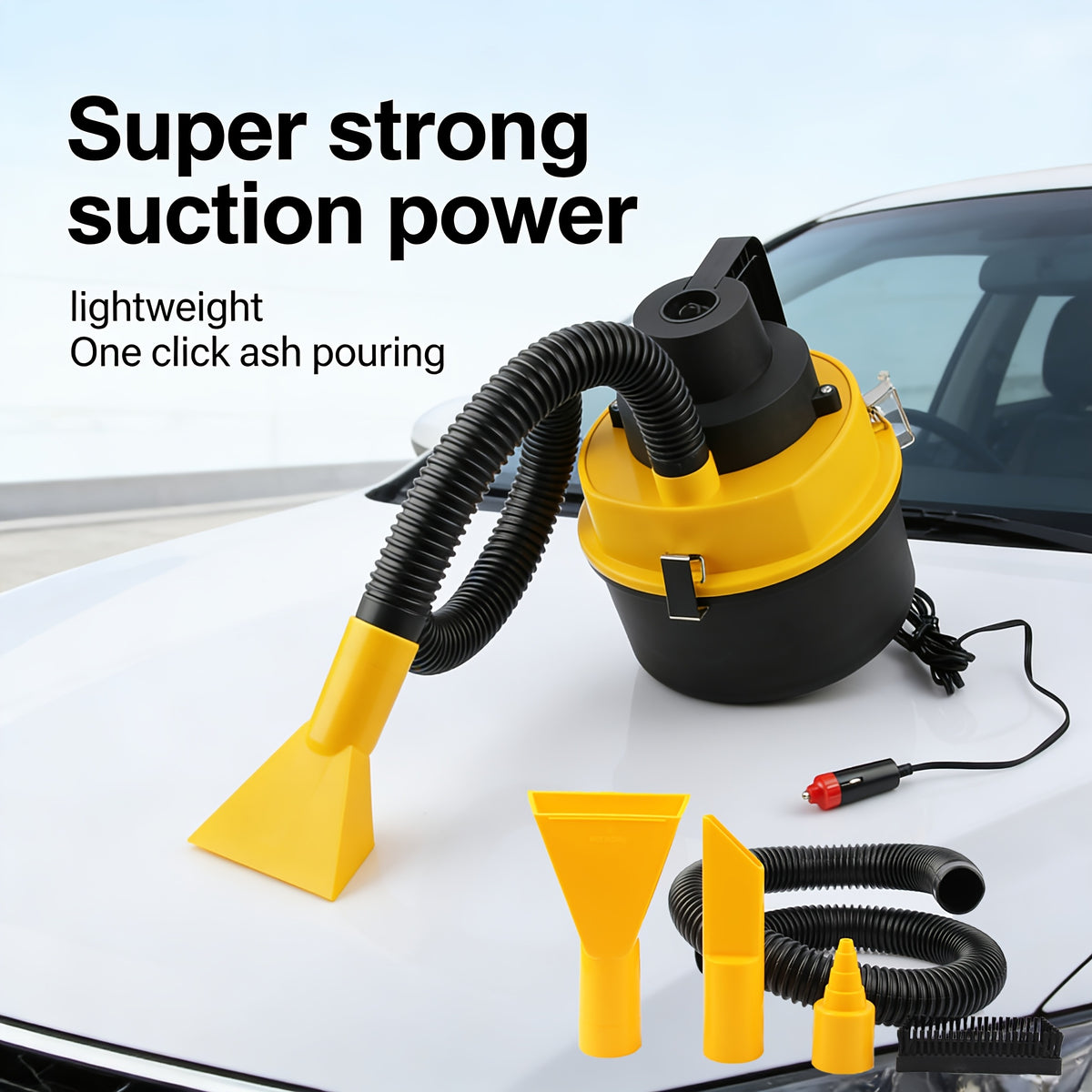 Vehicle Mounted Suction And Blowing Double Use Bucket Vacuum Cleaner Car Portable Multi Function Tool Cylinder Style Large Capacity Vacuum Cleaner Automobile Interior Cleaning Tool