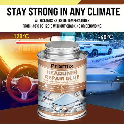 Car Interior Adhesive & Roof Repair Glue – Fabric, Leather & Plastic Headliner Repair Gel for Auto Interiors