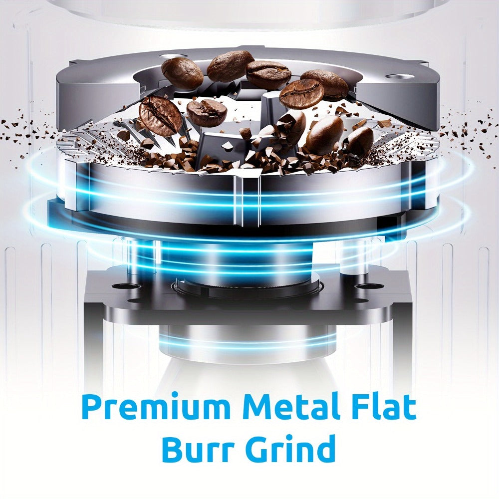 Burr Coffee Grinder Electric – Automatic Coffee Bean Grinder with 40-Second Digital Timer, 25 Precise Grind Settings, Adjustable Burr Mill for Espresso, Drip, French Press & Pour Over – Black