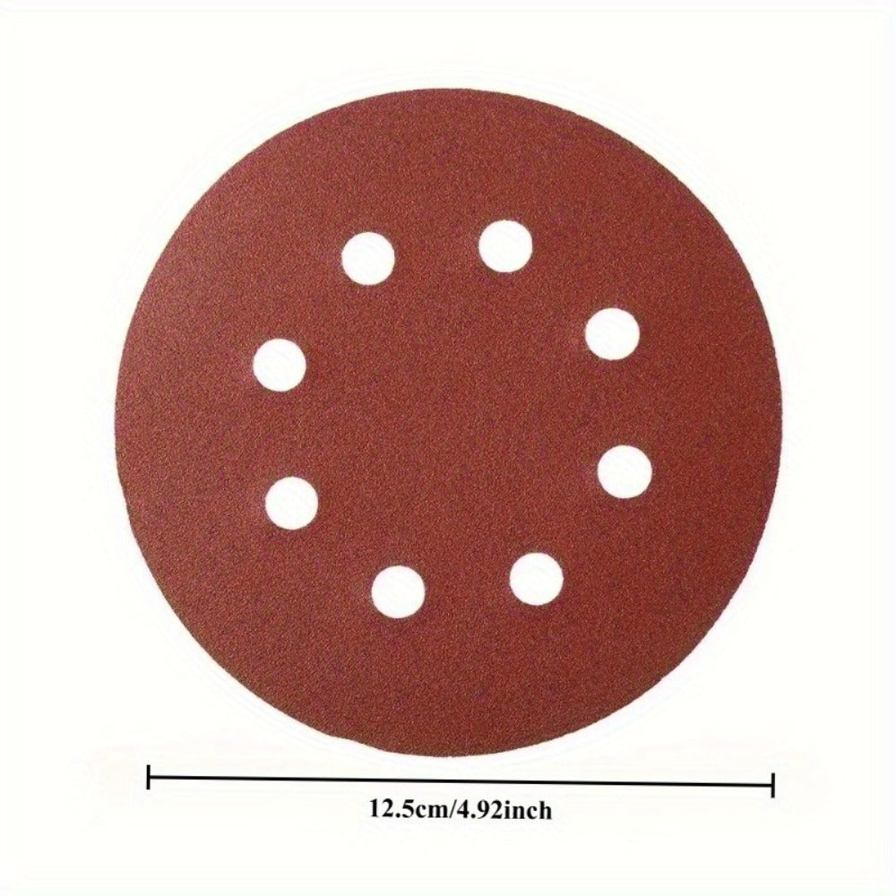 5 Inch Sandpaper 94 Pcs – 8-Hole Hook & Loop Sanding Discs, Assorted Grits 80/180/240/320/400/800/1000/1500/2000/3000, Aluminum Oxide Abrasive for Car Polishing, Wood, Metal & Paint Removal (125mm)