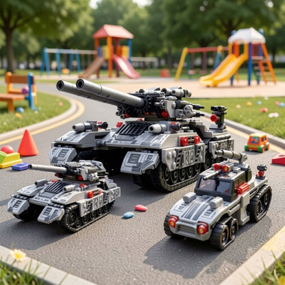 Snow Tank Building Block Set 8-in-1 1628pcs – 9 Variable Military Armored Vehicle Models, Premium ABS DIY Construction Kit for Adults & Teens Ages 14+, Birthday Christmas Halloween Gift