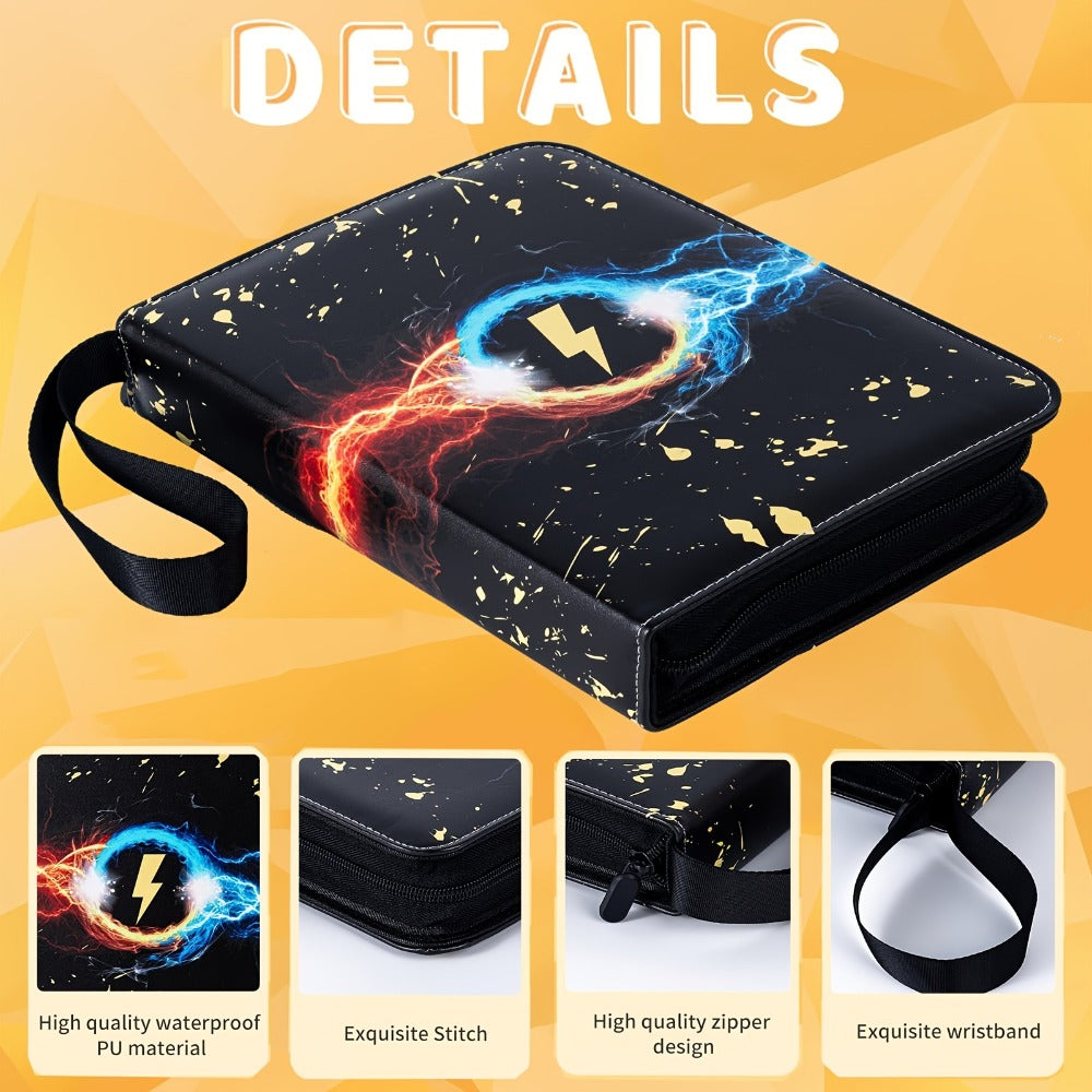 Trading Card Binder 900 Pocket Album – 9-Pocket 3-Ring Card Holder with 50 Removable Sleeves, Waterproof PU Leather for MTG, Pokemon, Sports Cards & TCG Collectors