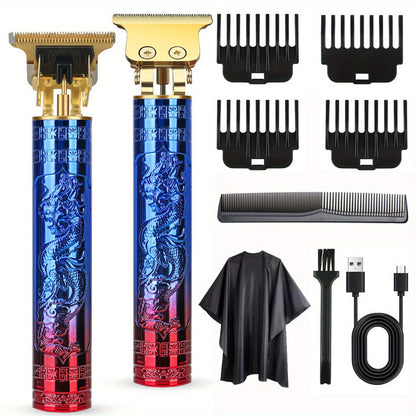 Electric Hair Clipper & Beard Trimmer Set for Men – USB Rechargeable Cordless Haircut Kit with 4 Guide Combs | Professional Home Barber Grooming Tool | Perfect Father's Day & Birthday Gift for Him