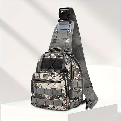 Tactical Sling Backpack Lightweight Military Shoulder Bag – Cycling, Sports, Travel & Daily Use, Zipper Closure, Available in Green, Black, Khaki, Desert, Grey & Jungle Camo