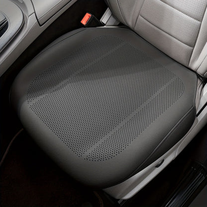Nappa Leather Car Seat Cushion Full Surround – Non-Slip Breathable All-Season Seat Pad, Front & Rear Universal Fit for Cars SUVs, Luxury Interior Seat Cover