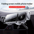 2025 New Car Holder Folding Screen Mobile Phone/tablet Holder 15W Wireless Fast Charging Two-in-one Automatic Rotating Magnetic Mobile Phone Holder Car Air Outlet Holder Suitable for Folding Screen Hands Samsung Galaxy ZFold6/5/4/3 Galaxy ZFold/notes
