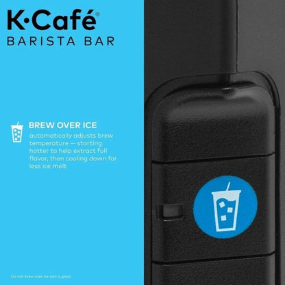 Keurig K-Café Barista Bar Single Serve Coffee Maker – Hot & Iced Coffee, Cold Brew, Coffee Shot, Brew Over Ice, 3 Cup Sizes 8-12oz, 42oz Reservoir, K-Cup Compatible – Black, Certified Refurbished