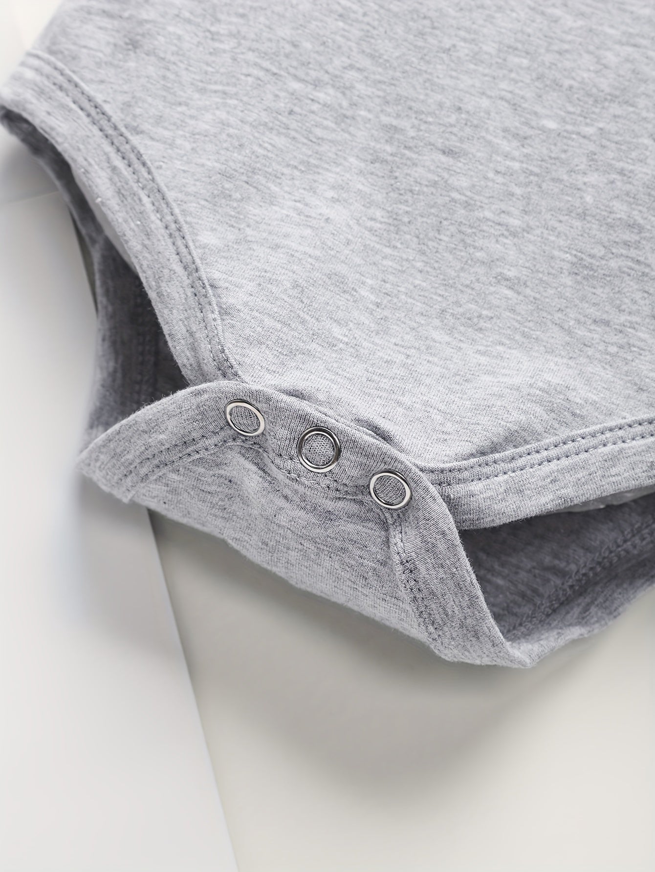 Baby Letter Print Cotton Bodysuit - Soft Crew Neck Onesie