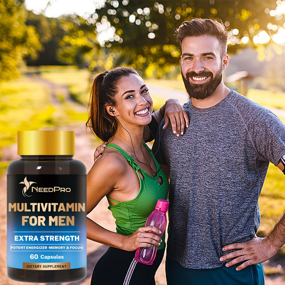 Men's Multivitamin 120 Capsules – Complete Daily Vitamin with Vitamin C, A, D, B6, B12, Zinc, Biotin & Folic Acid – Energy, Immunity & Exercise Support – Healthy Supplement for Men