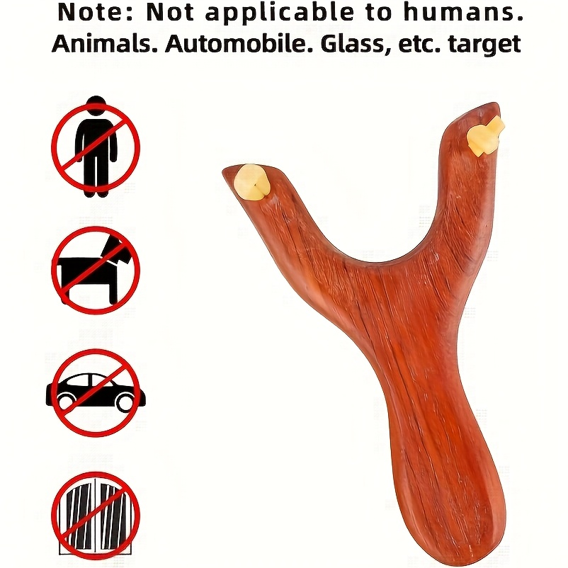 Wooden Slingshot Set 5pcs Professional Outdoor Shooting Sports Slingshot Kit High Quality Natural Wood Catapult for Target Practice Hunting Training Backyard Games Adults Kids Red