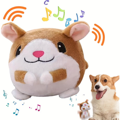 Interactive Bouncing Dog Toy Ball with Sound - Smart Electric Squeaky Pet Toy, Rechargeable Washable Jumping Ball with Recording & Music Mode for Small Medium Large Dogs
