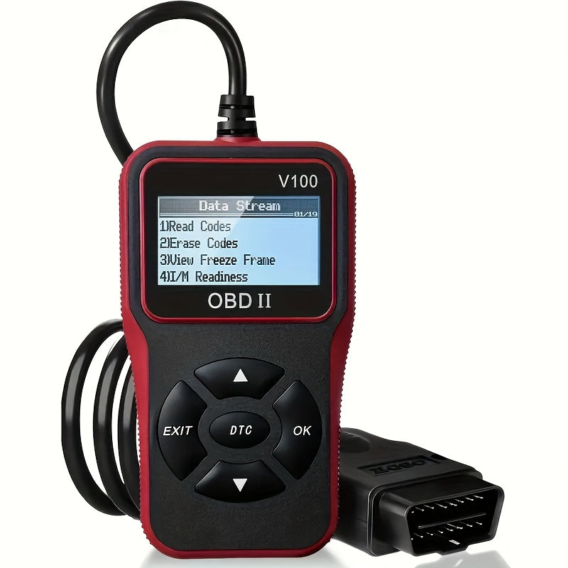 [OBD2 Scanner USB Powered] USB Powered OBD2 Car Scanner V100 - Engine Fault Code Reader & Diagnostic Tool - Compatible with All Vehicles Since 1996, Up to 36V, Without Battery