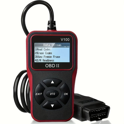 [OBD2 Scanner USB Powered] USB Powered OBD2 Car Scanner V100 - Engine Fault Code Reader & Diagnostic Tool - Compatible with All Vehicles Since 1996, Up to 36V, Without Battery