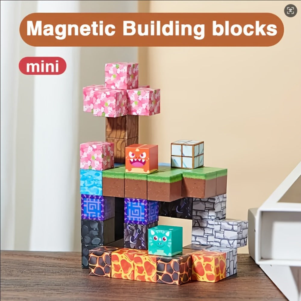 Magnetic Tiles Building Blocks for Kids 100PCS 210PCS – ABS Magnetic Construction Set, STEM Sensory Learning Bricks for Toddlers Ages 3 4 5 6, Creative Open-Ended Play, Birthday Christmas Gift for Boys & Girls