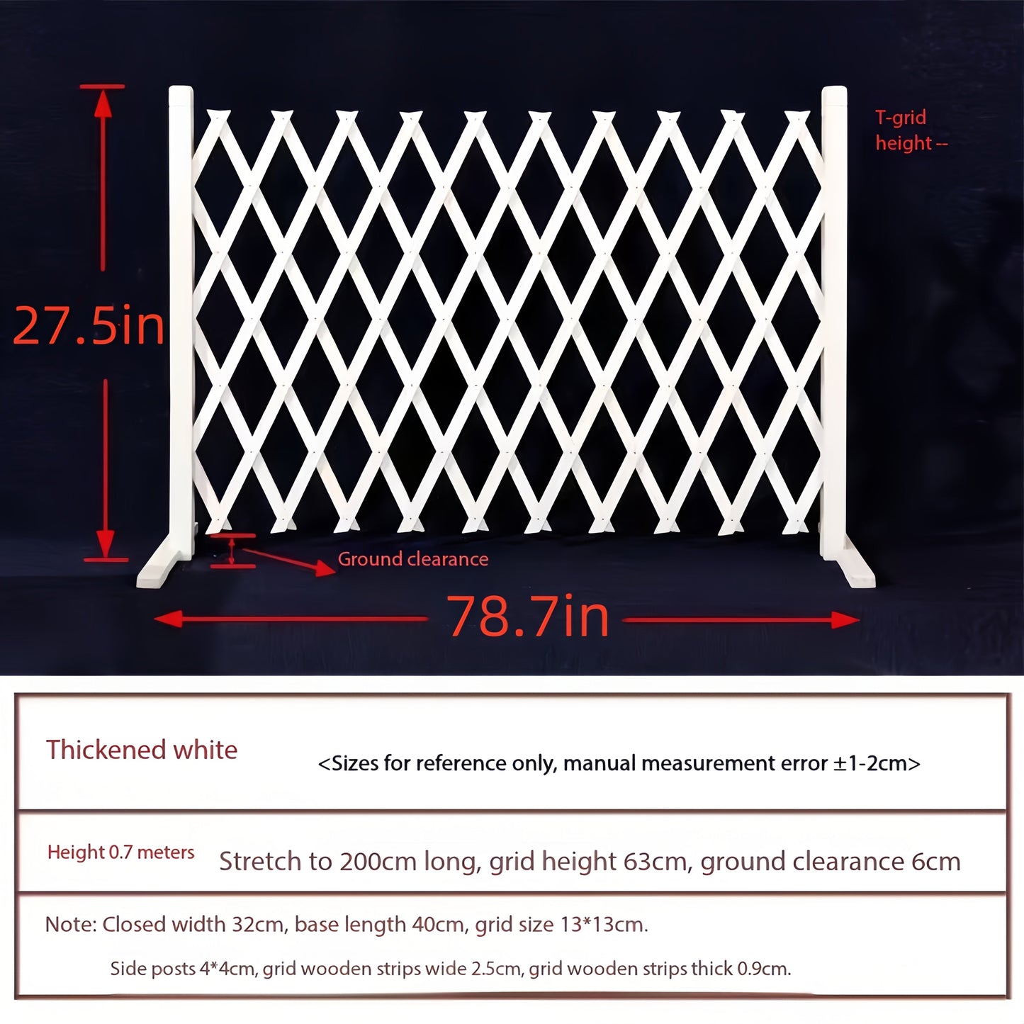 Dog Gate Folding Wooden - Thickened Natural Wood Grain Pet Barrier for Stairs Doorway & Home Entrance, Expandable Mesh Fence for Dogs & Puppies, 27.56 & 35.43 Inch Height Options in Carbonized & White